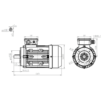 Silnik elektryczny jednofazowy 2,2kW 2800 obr/min. 90B14